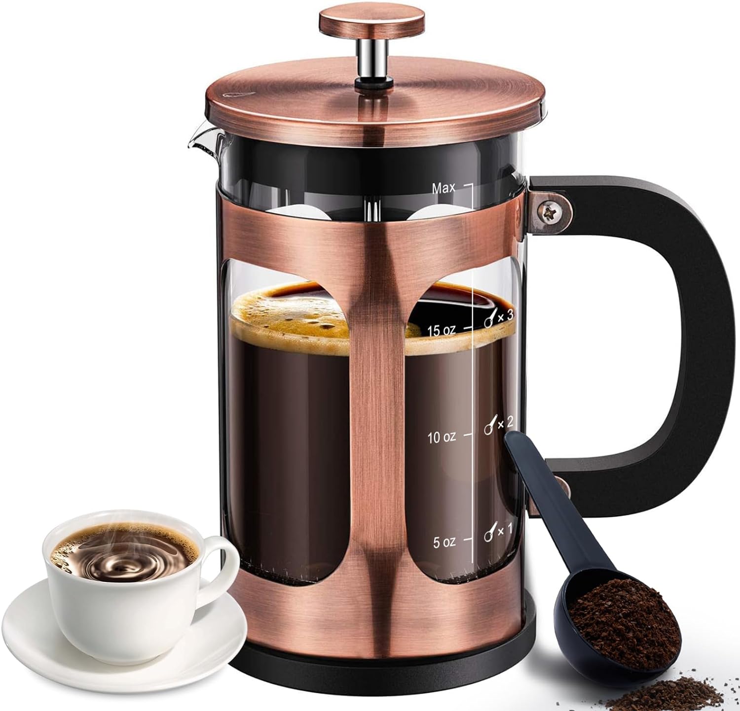 Create the Magic of Your Morning with BAYKA: French Press Coffee Maker for Tea and Coffee!